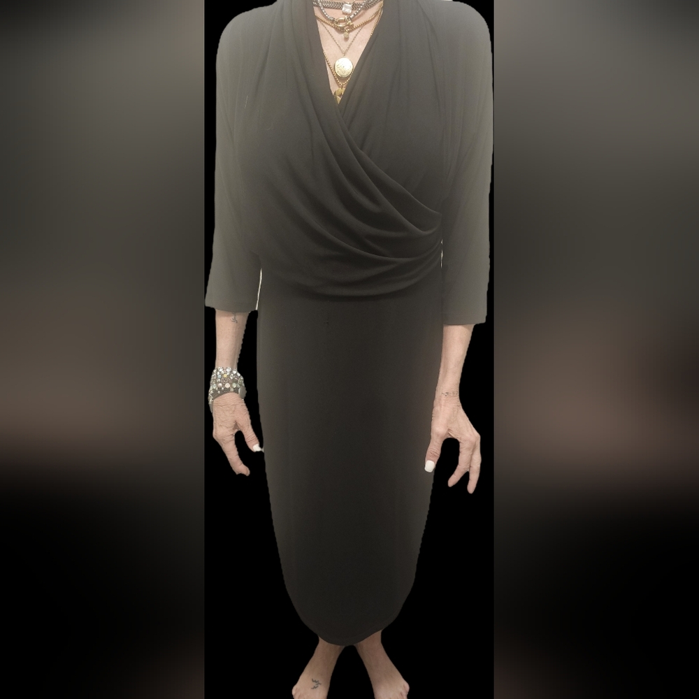 Elegant Black Long Sleeve Dress